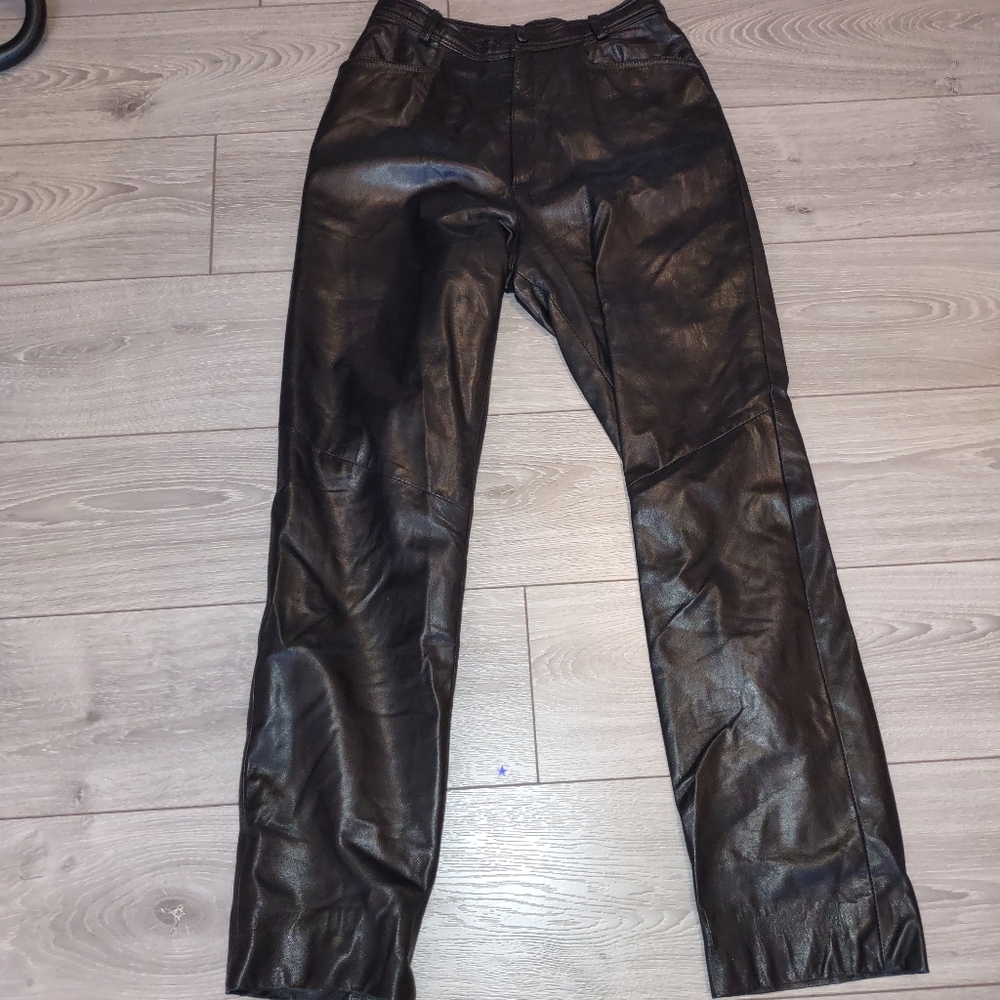 Danier Black Leather Pants